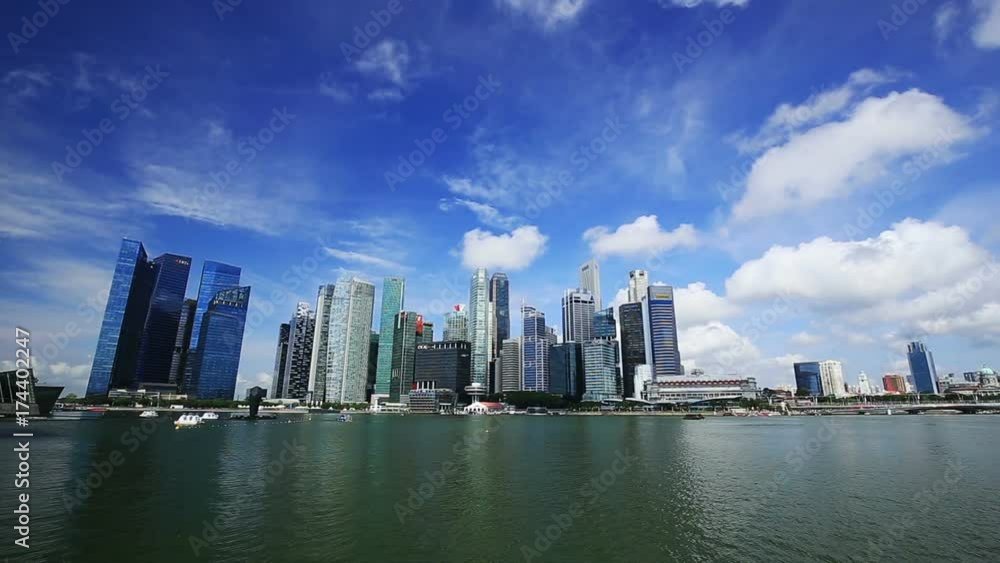 central business district building of Singapore city with blue sky central business district building of Singapore city with blue sky
