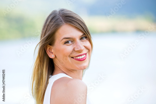 Attractive woman portrait outdoor