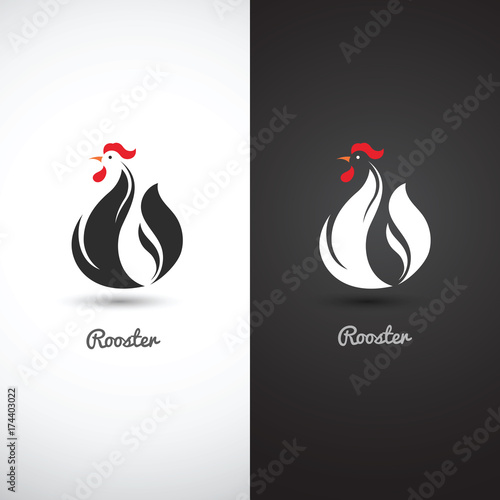 Rooster symbol vector