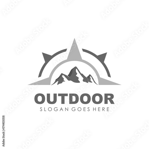 Compass logo design template