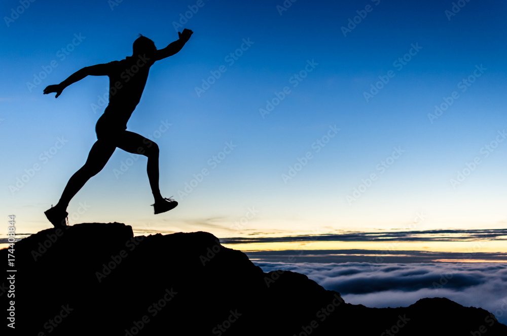 custom made wallpaper toronto digitalRunner on mountain ridgeline