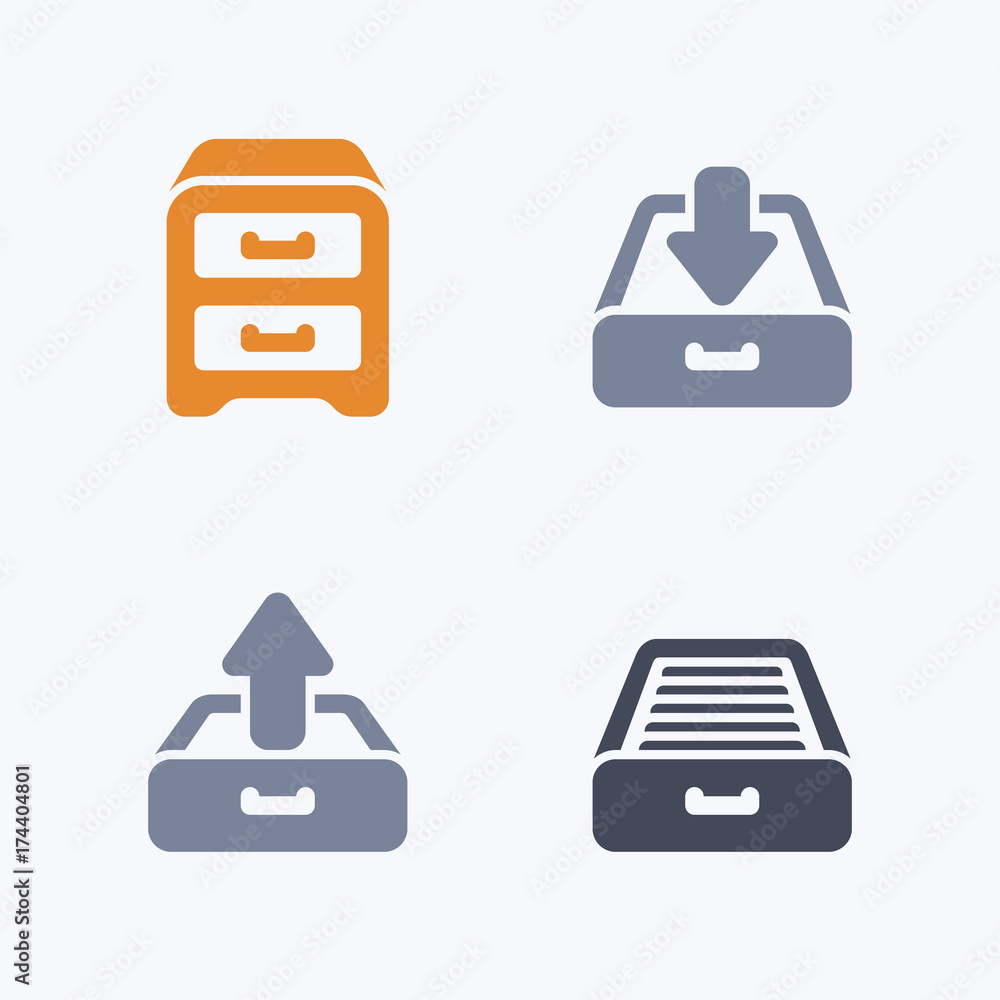 Filing Cabinet - Carbon Icons. A set of 4 professional, pixel-aligned icons designed on a 32 x 32 pixel grid. Filing Cabinet - Carbon Icons. A set of 4 professional, pixel-aligned icons designed on a 32 x 32 pixel grid.