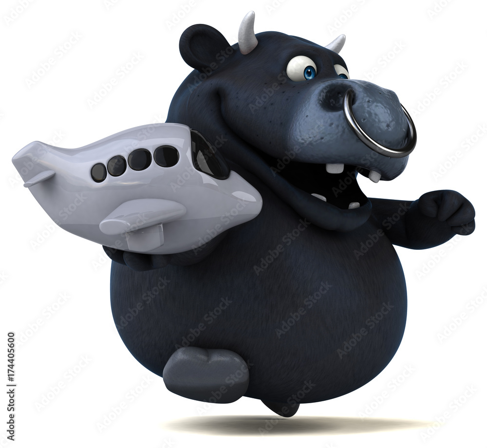 Black bull - 3D Illustration Black bull - 3D Illustration