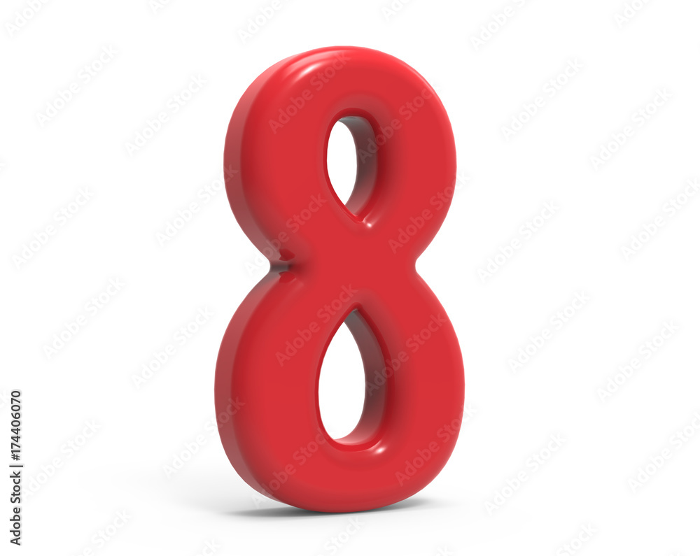 red number 8