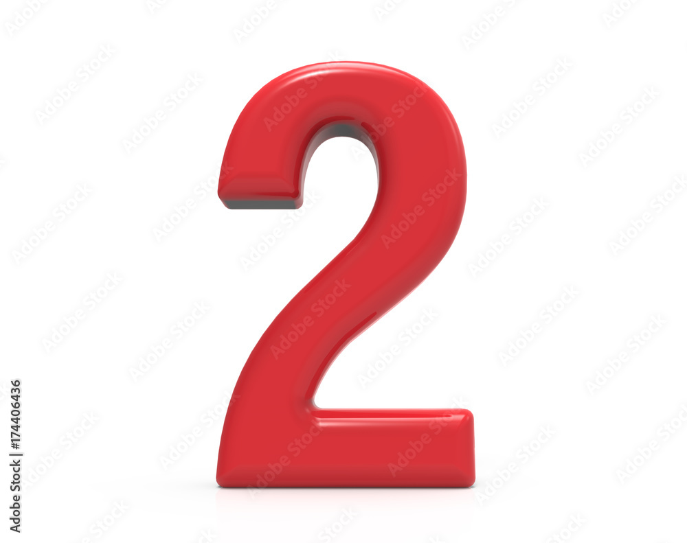 red number 2 red number 2