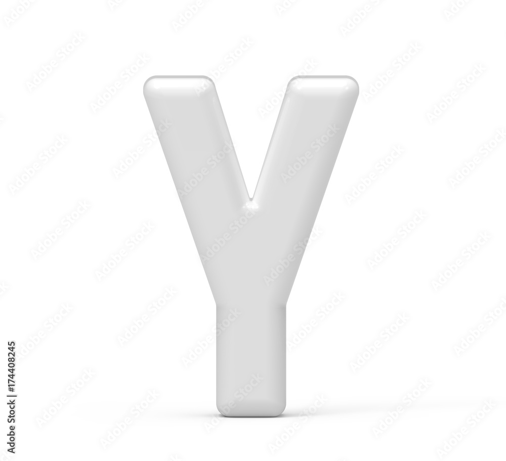 pearl white letter Y pearl white letter Y