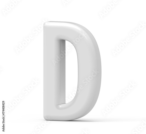pearl white letter D