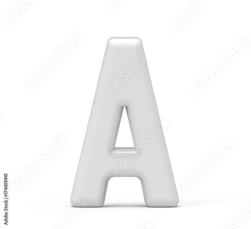 pearl white letter A