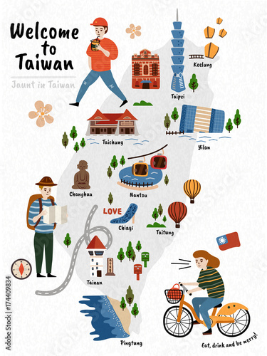 Taiwan Travel map