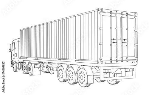 Logistic by Container truck