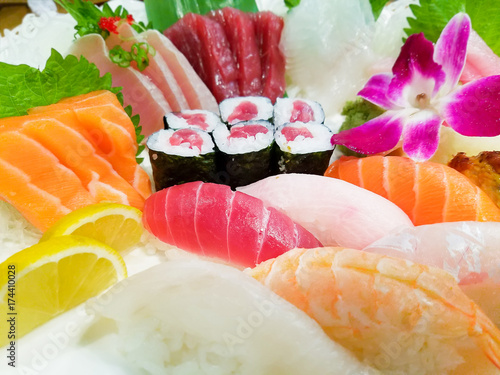 Various Sushi Close-up