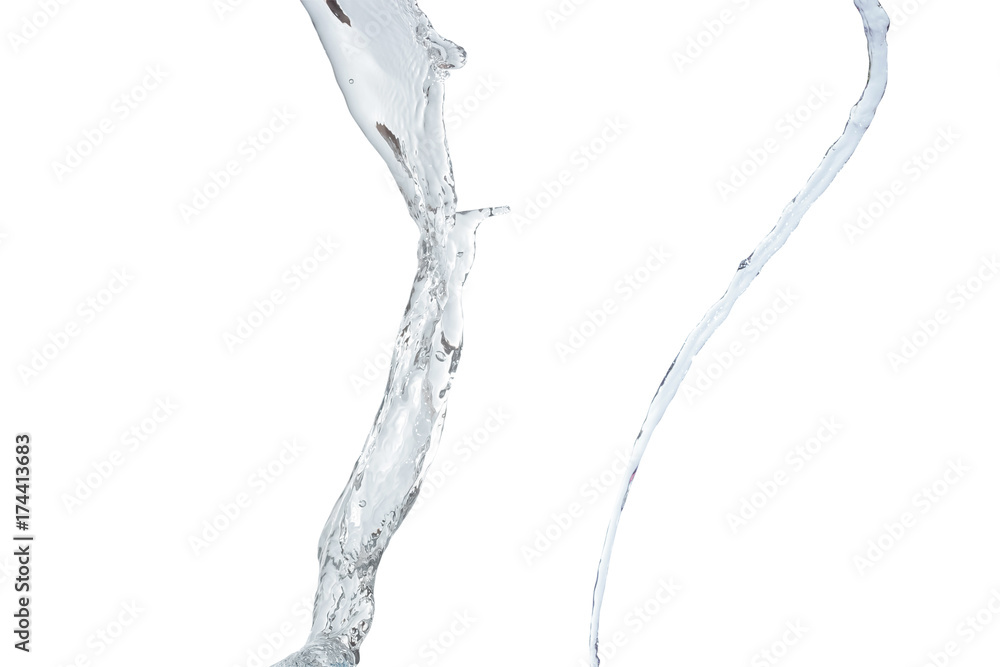 water splash isolated on white background, clipping path. water splash isolated on white background, clipping path.
