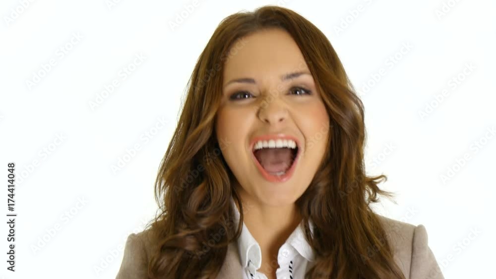 A very angry and frustrated woman. Isolated on white. A very angry and frustrated woman. Isolated on white.