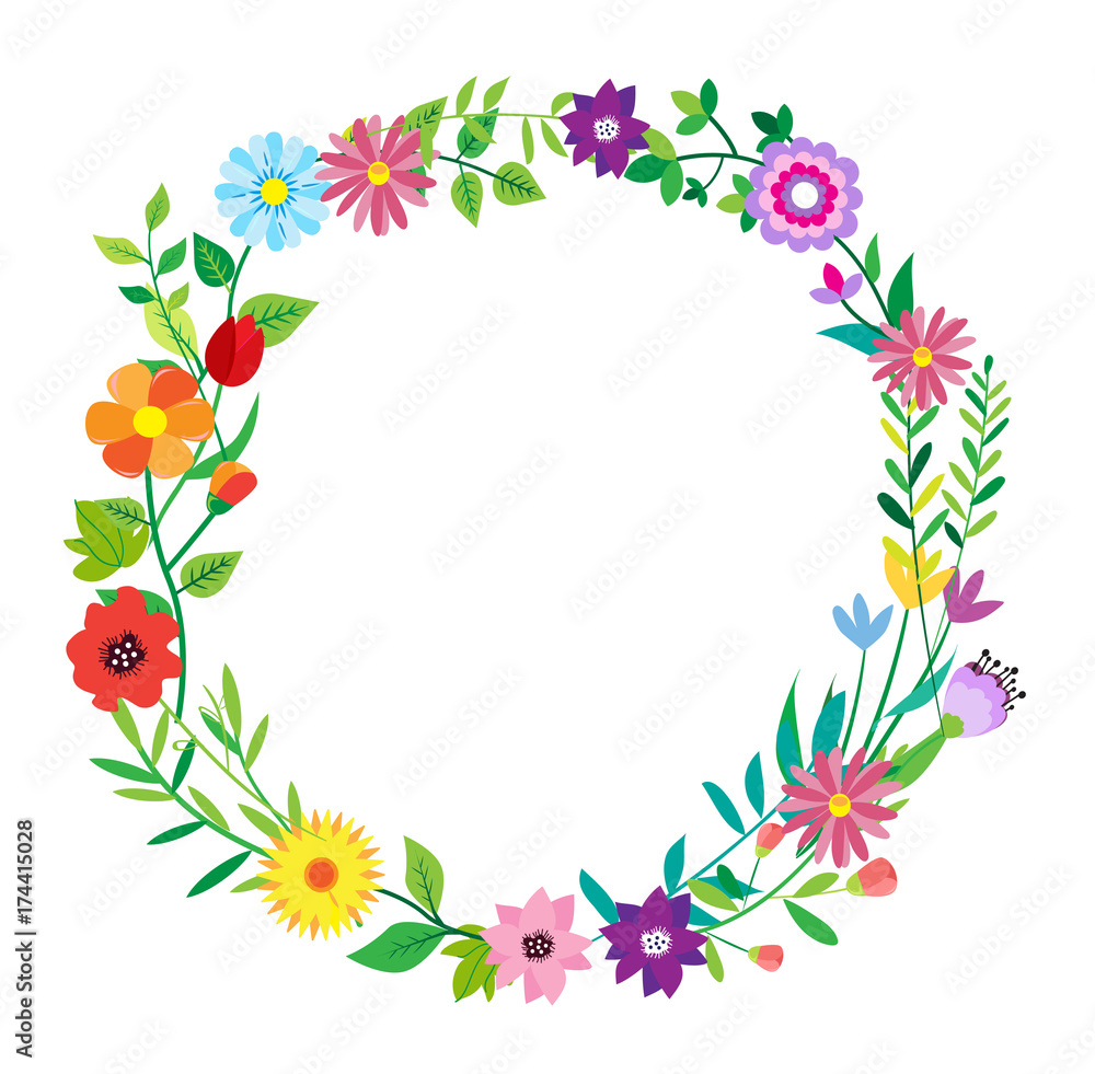 lower set: highly detailed hand drawn flowers and leaves. Vector illustration