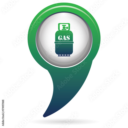 Camping gas bottle icon