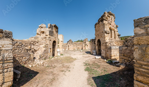 Martyrion of Saint Philip, ancient ruins in Hierapolis, Pamukkale, Turkey. UNESCO World Heritage.