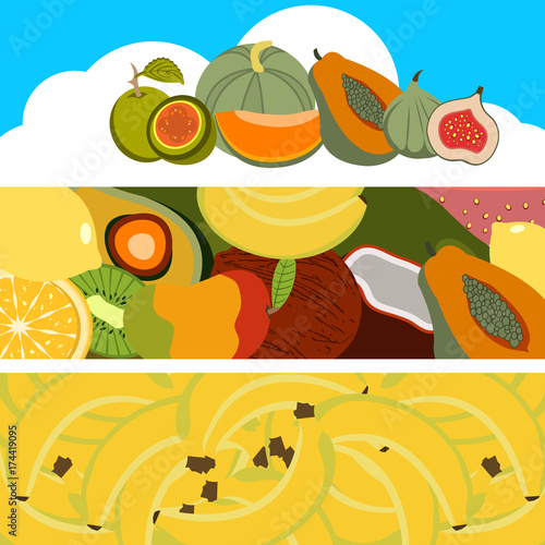 fruit banners collection