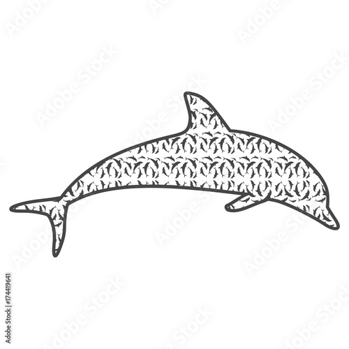 Silhouette dolphin 