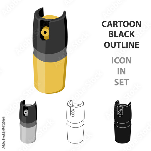 Gas canister icon cartoon. Single weapon icon from the big ammunition, arms set.