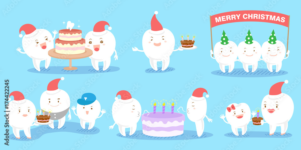 tooth with christmas tooth with christmas