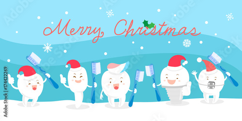 tooth with christmas