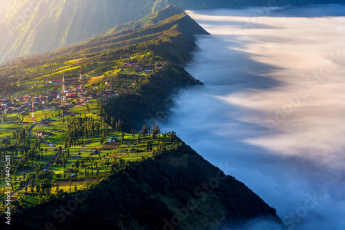 Photos Cemoro lawang village at morning in Bromo tengger semeru national park, East Java, Indonesia