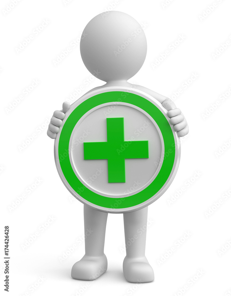 3d Männchen Plus Stock Illustration Adobe Stock