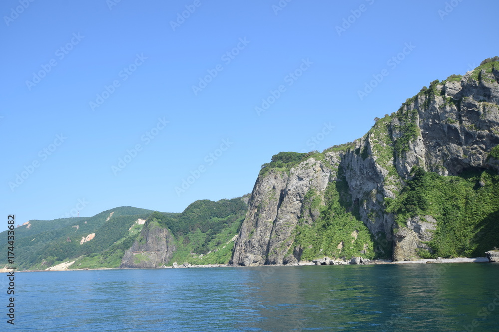 オタモイ海岸 小樽 観光船からの景色 オタモイ海岸 小樽 観光船からの景色