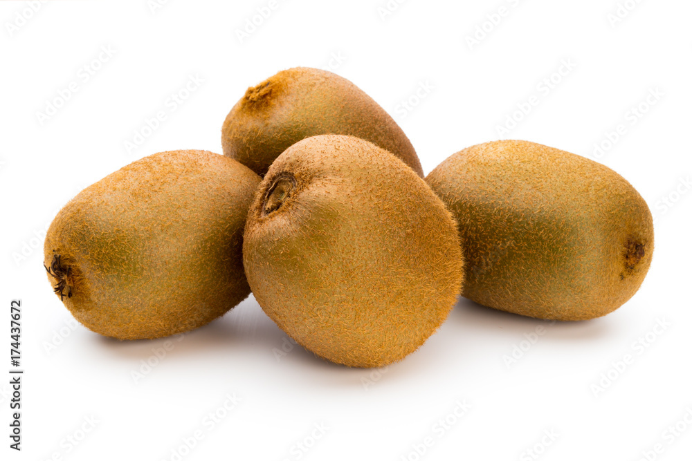 Kiwi fruit and sliced isolated on white background. Kiwi fruit and sliced isolated on white background.