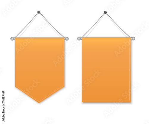 Orange pennant hanging