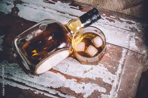 whiskey in an old bottle, wild west