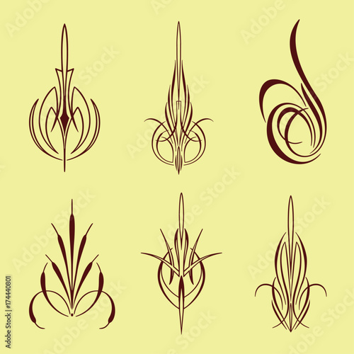 Tableau sur toile america pinstriping style collection set