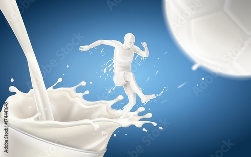 Milk made soccer player