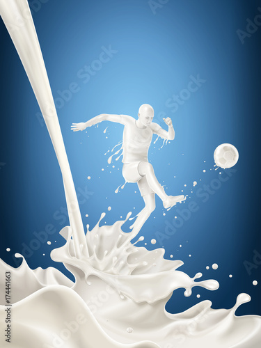 Milk made soccer player