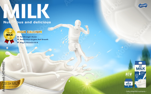 Energetic milk ads