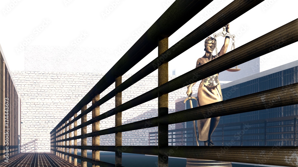 Conceptual illustration on existence in prison 3d rendering Conceptual illustration on existence in prison 3d rendering