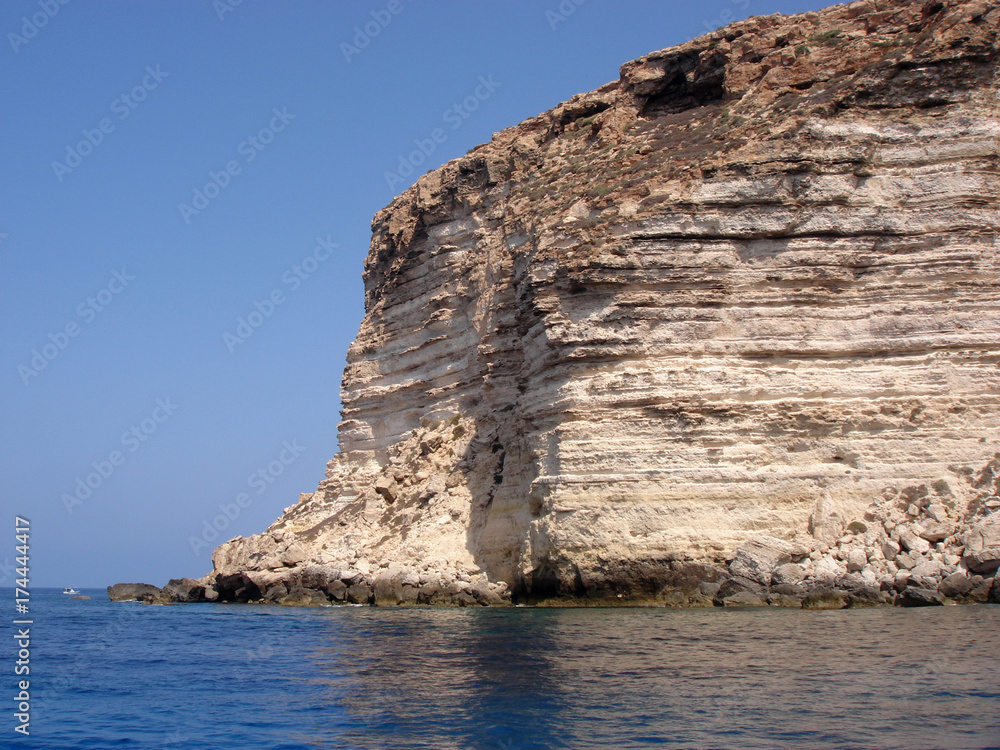 Lampedusa, Italy - September 04, 2009: lampedusa landscape