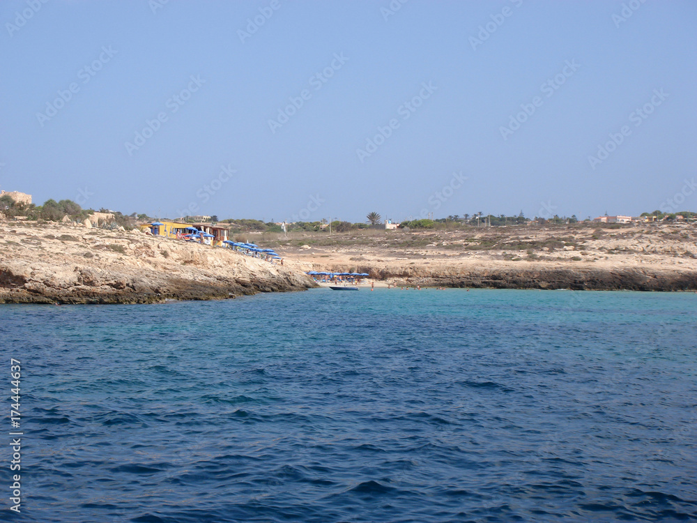 Lampedusa, Italy - September 04, 2009: Lampedusa landscape