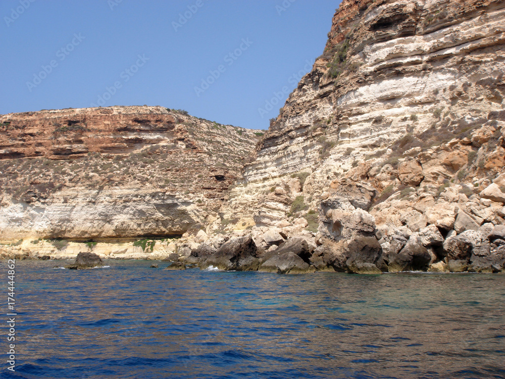 Lampedusa, Italy - September 04, 2009: lampedusa landscape
