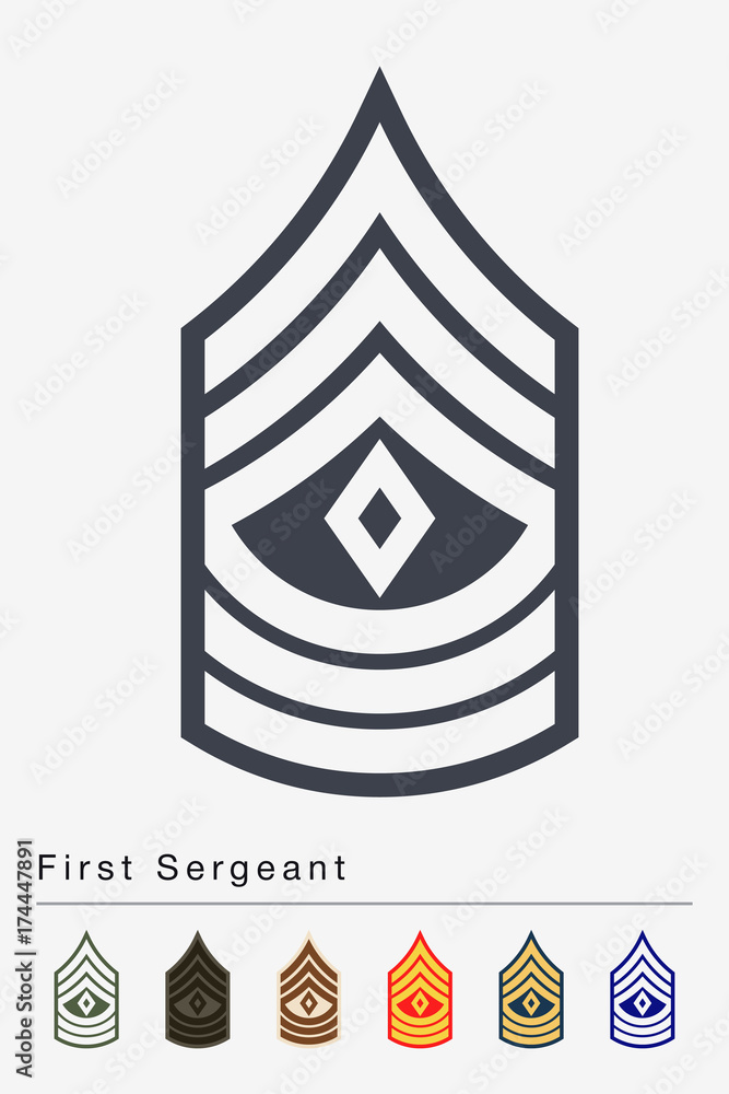 Military Ranks and Insignia. Stripes and Chevrons of Army Stock Vector ...