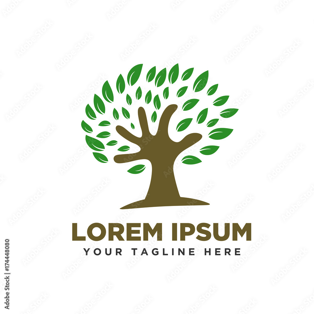 Obraz premium hand tree touch green