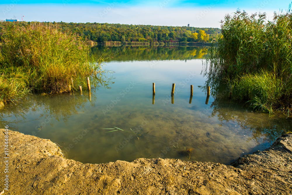 Wienerberg Teich Wien Stock Photo Adobe Stock