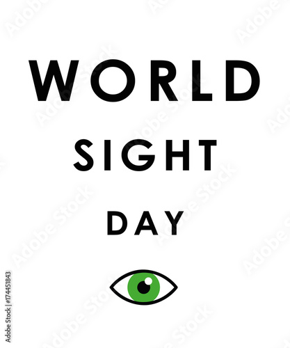 world sight day lesetafel mit auge