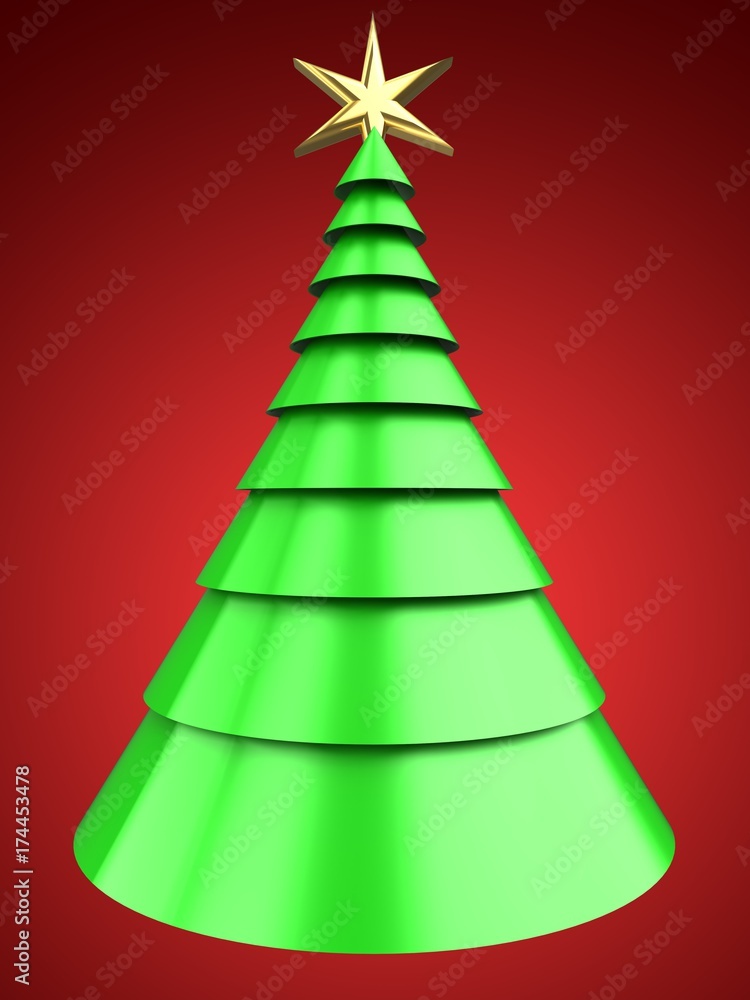 3d light green Christmas tree 3d light green Christmas tree