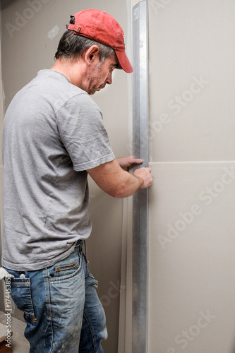 workers make repairs in the apartment