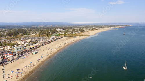 Fototapeta Naklejka Na Ścianę i Meble -  Santa Cruz, California. Beautiful aerial coastline