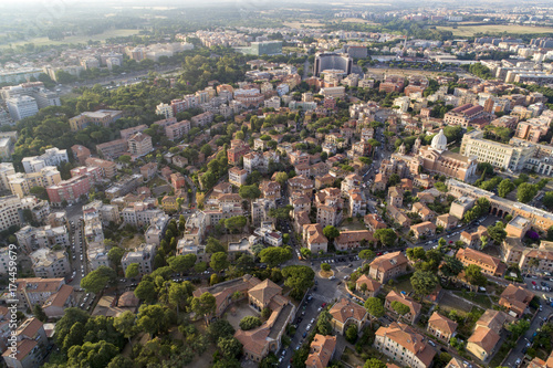 Foto aerea del quartiere della Garbatella a Roma