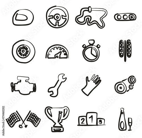 Racing Icons Freehand 