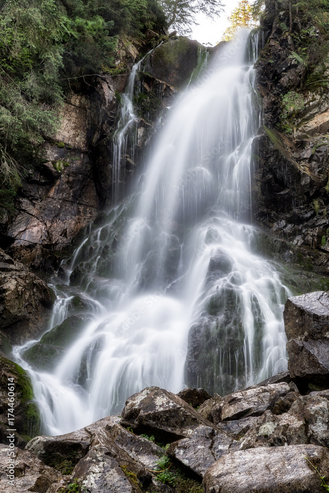 Obraz premium Rohacsky waterfall in West tatras, Slovakia