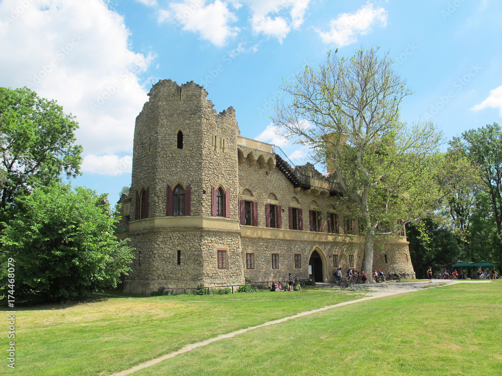 Romantic artificial ruined castle Januv hrad, Lednice-Valtice Cultural Landscape (Czech republic)